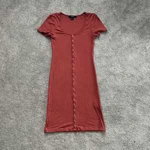 Forever 21 Bodycon button up dress Size M